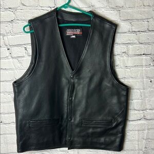 Brooks Black Leather Vest for Men size XXL, excellent condition
